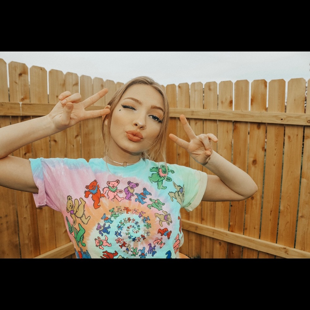 TyeDye Grateful Dead Bear Tshirt